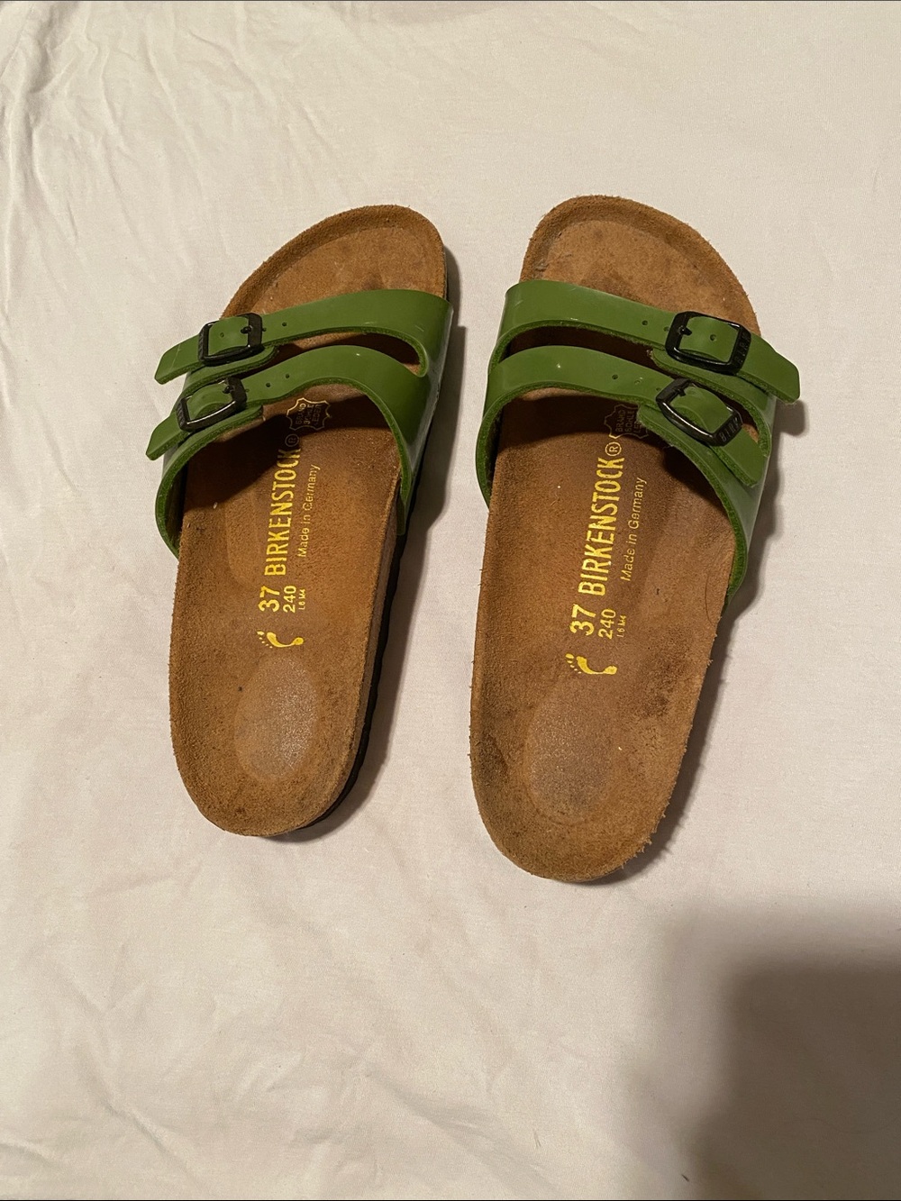 Green two strap  sandal